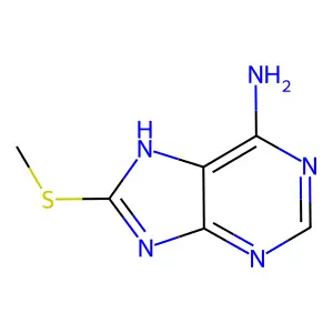 8-methylsulfanyl-7H-purin-6-amine structure