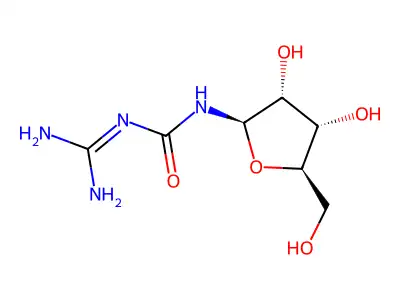 1-Amidino-3-beta-D-ribofuranosylurea structure