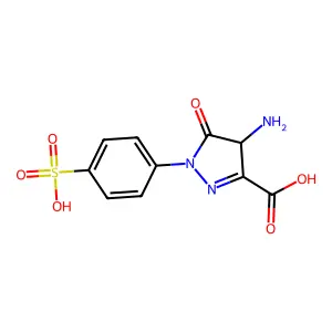 4-Amino-4,5-dihydro-5-oxo-1-(4-sulfophenyl)-1H-pyrazole-3-carboxylic acid structure