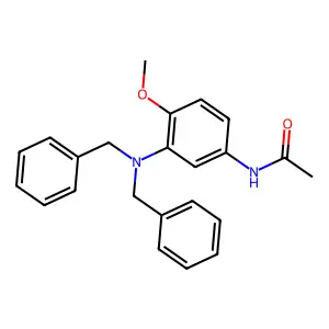 N-(3-(bis(phenylmethyl)amino)-4-methoxyphenyl)acetamide structure