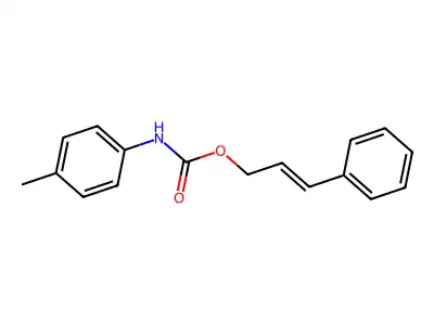 3-phenylprop-2-enyl N-(4-methylphenyl)carbamate structure