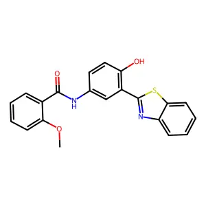 N-(3-(benzo[d]thiazol-2-yl)-4-hydroxyphenyl)-2-methoxybenzamide structure