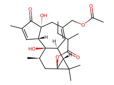 12-Deoxy-phorbol-13-alpha-methylbutyrate-20-acetate structure