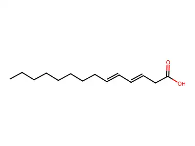 3Z,5Z-tetradecadienoic acid structure