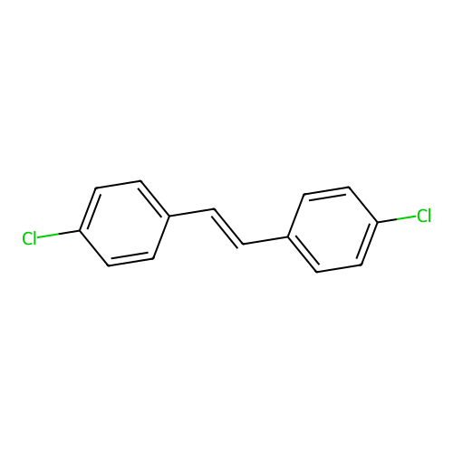 Benzene,1,1'-(1,2-ethenediyl)bis[4-chloro- structure