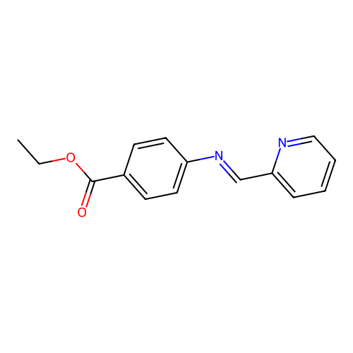 Ethyl 4-(pyridin-2-ylmethylideneamino)benzoate structure