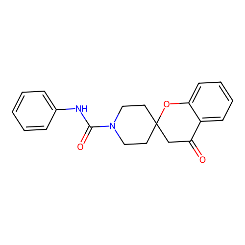 4-oxo-N-phenylspiro[chroman-2,4'-piperidine]-1'-carboxamide structure