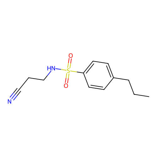 2-cyano-S-(4-propylphenyl)ethane-1-sulfonamido structure