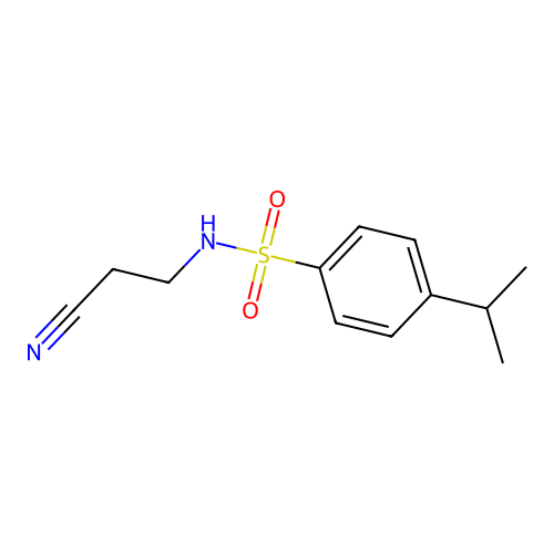 N-(2-cyanoethyl)-4-propan-2-ylbenzenesulfonamide structure