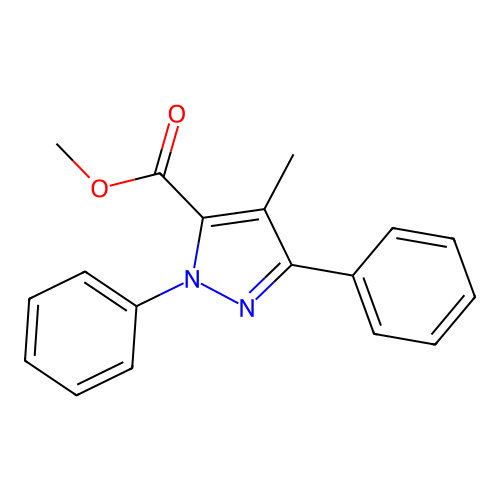 Methyl 4-methyl-2,5-diphenylpyrazole-3-carboxylate structure
