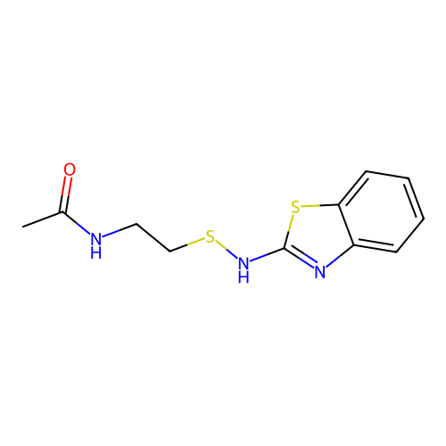 N-[2-Acetamidoethylthio]-2-aminobenzthiazole structure