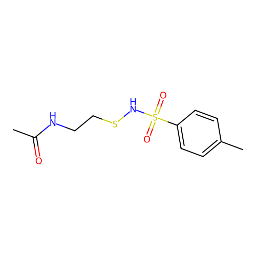 N-[2-Acetamidoethanethio]-p-tolylsulfonamide structure
