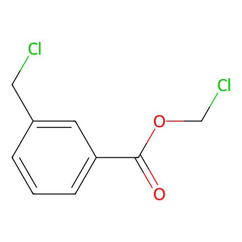 Benzoic acid, 3-(chloromethyl)-, chloromethyl ester structure