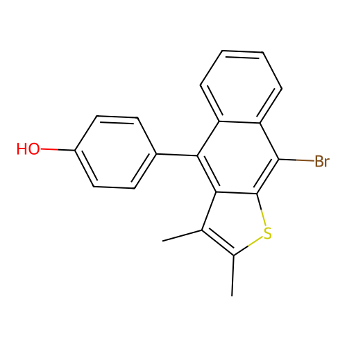 4-(9-Bromo-2,3-dimethyl-naphtho[2,3-b]thiophen-4yl)-phenol structure