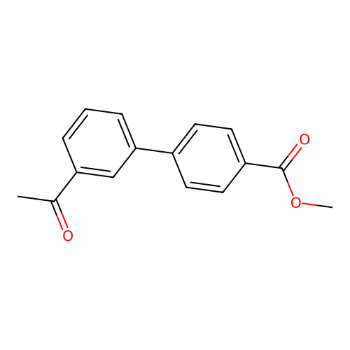 4-Carbomethoxy-3'-Acetylbiphenyl structure