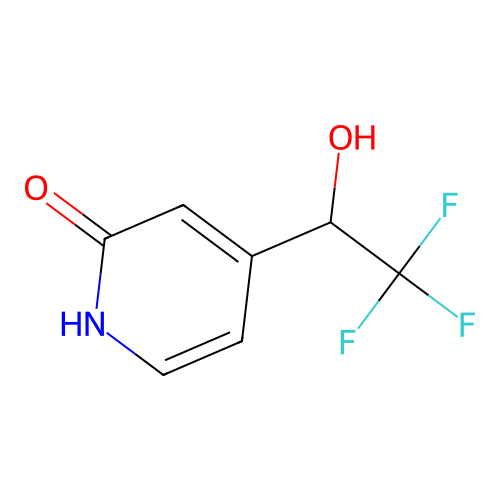 2(1H)-Pyridinone, 4-(2,2,2-trifluoro-1-hydroxyethyl)- structure