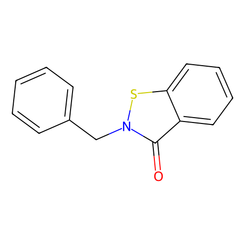 1,2-Benzisothiazol-3(2H)-one, 2-(phenylmethyl)- structure