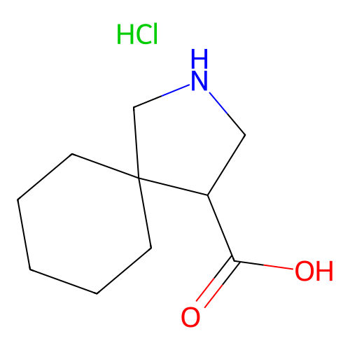 2-Azaspiro[4.5]decane-4-carboxylic acid hydrochloride structure