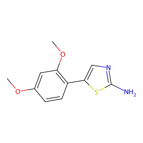 Thiazole, 2-amino-5-(2,4-dimethoxyphenyl)- structure
