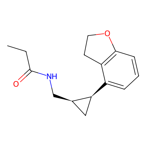 N-[[(1R,2S)-2-(2,3-Dihydro-4-benzofuranyl)cyclopropyl]methyl]-rel-propanamide structure