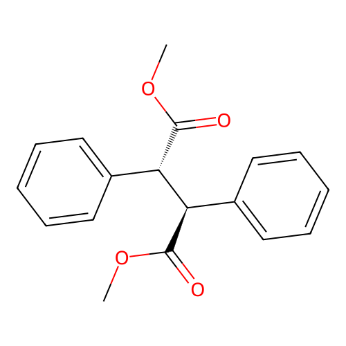 dimethyl (2S,3R)-2,3-diphenylbutanedioate structure