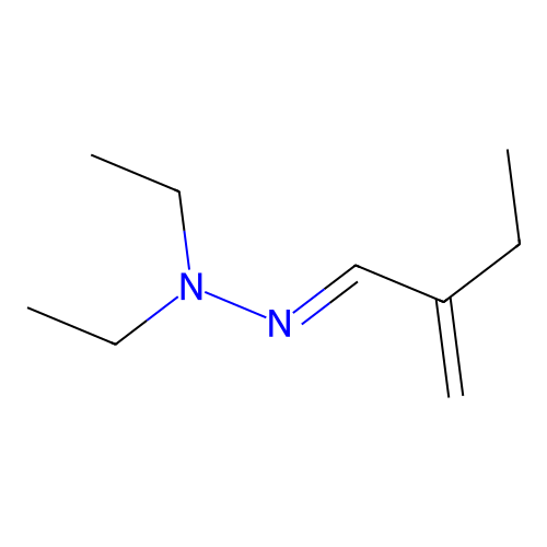 1,1-Diethyl-2-(2-methylenebutylidene)hydrazine structure