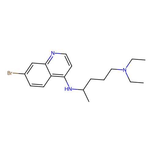 Quinoline, 7-bromo-4-(4-diethylamino-1-methyl)butylamino- structure