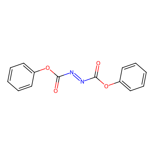 1,2-Diazenedicarboxylic acid, 1,2-diphenyl ester structure