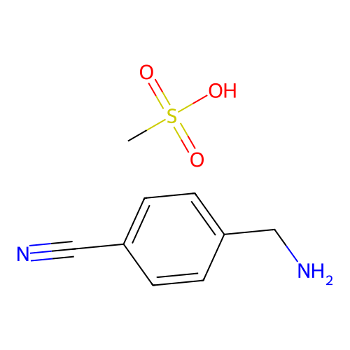 4-(Aminomethyl)benzonitrile;methanesulfonic acid structure
