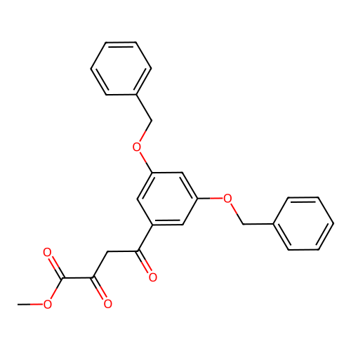 Methyl 4-[3,5-bis(phenylmethoxy)phenyl]-2,4-dioxobutanoate structure
