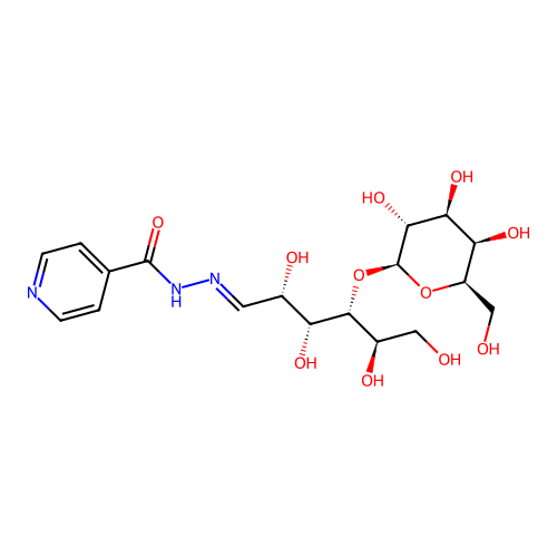 1-Isonicotinyl-2-lactosylhydrazine structure