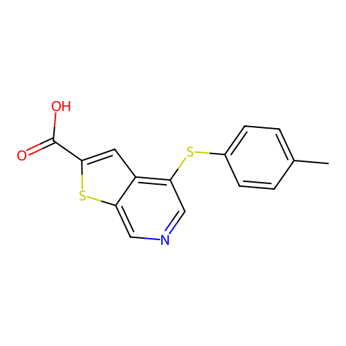 4-(p-Tolylthio)thieno[2,3-c]pyridine-2-carboxylic acid structure
