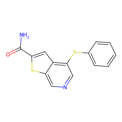 4-(Phenylthio)thieno[2,3-c]pyridine-2-carboxamide structure
