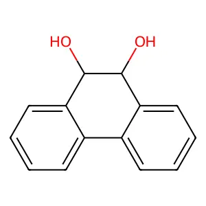cis-9,10-Dihydrophenanthrene-9,10-diol structure