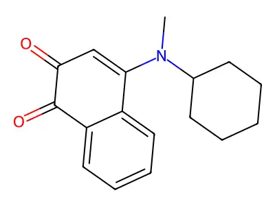 4-(Cyclohexylmethylamino)-1,2-naphthoquinone structure