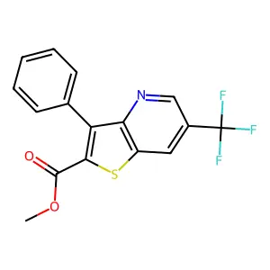 Methyl 3-phenyl-6-(trifluoromethyl)thieno[3,2-b]pyridine-2-carboxylate structure