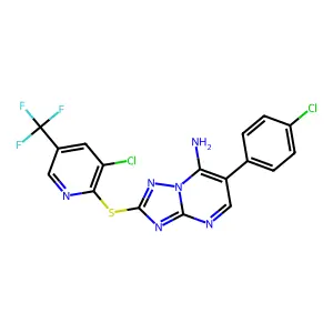 C17H9Cl2F3N6S structure