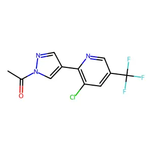 1-{4-[3-chloro-5-(trifluoromethyl)-2-pyridinyl]-1H-pyrazol-1-yl}-1-ethanone structure