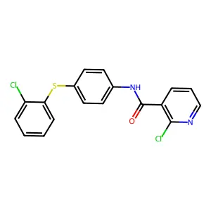 2-chloro-N-{4-[(2-chlorophenyl)sulfanyl]phenyl}nicotinamide structure