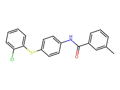N-{4-[(2-chlorophenyl)sulfanyl]phenyl}-3-methylbenzenecarboxamide structure