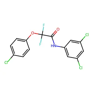 2-(4-chlorophenoxy)-N-(3,5-dichlorophenyl)-2,2-difluoroacetamide structure
