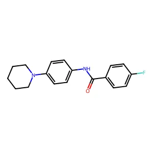 4-fluoro-N-(4-piperidinophenyl)benzenecarboxamide structure