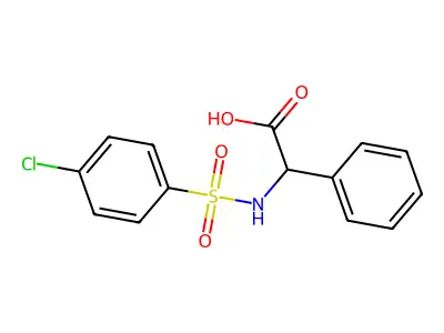 alpha-(((4-Chlorophenyl)sulfonyl)amino)benzeneacetic acid structure