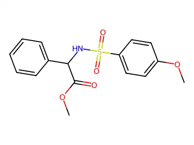 Methyl 2-{[(4-methoxyphenyl)sulfonyl]amino}-2-phenylacetate structure
