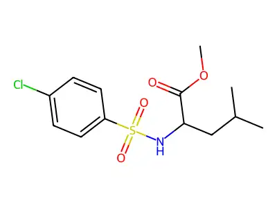Methyl N-(4-chlorobenzene-1-sulfonyl)leucinate structure