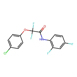2-(4-chlorophenoxy)-N-(2,4-difluorophenyl)-2,2-difluoroacetamide structure