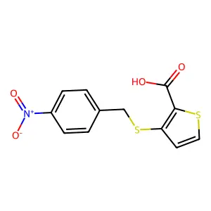 3-[(4-Nitrobenzyl)sulfanyl]-2-thiophene-carboxylic acid structure