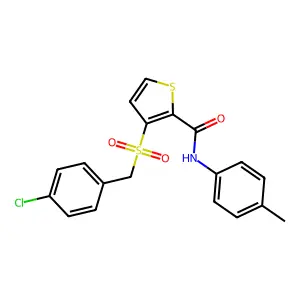 3-[(4-chlorobenzyl)sulfonyl]-N-(4-methylphenyl)-2-thiophenecarboxamide structure