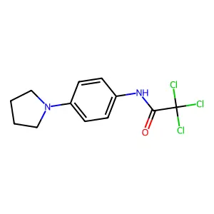 2,2,2-trichloro-N-[4-(pyrrolidin-1-yl)phenyl]acetamide structure