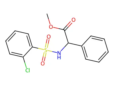 Methyl 2-{[(2-chlorophenyl)sulfonyl]amino}-2-phenylacetate structure